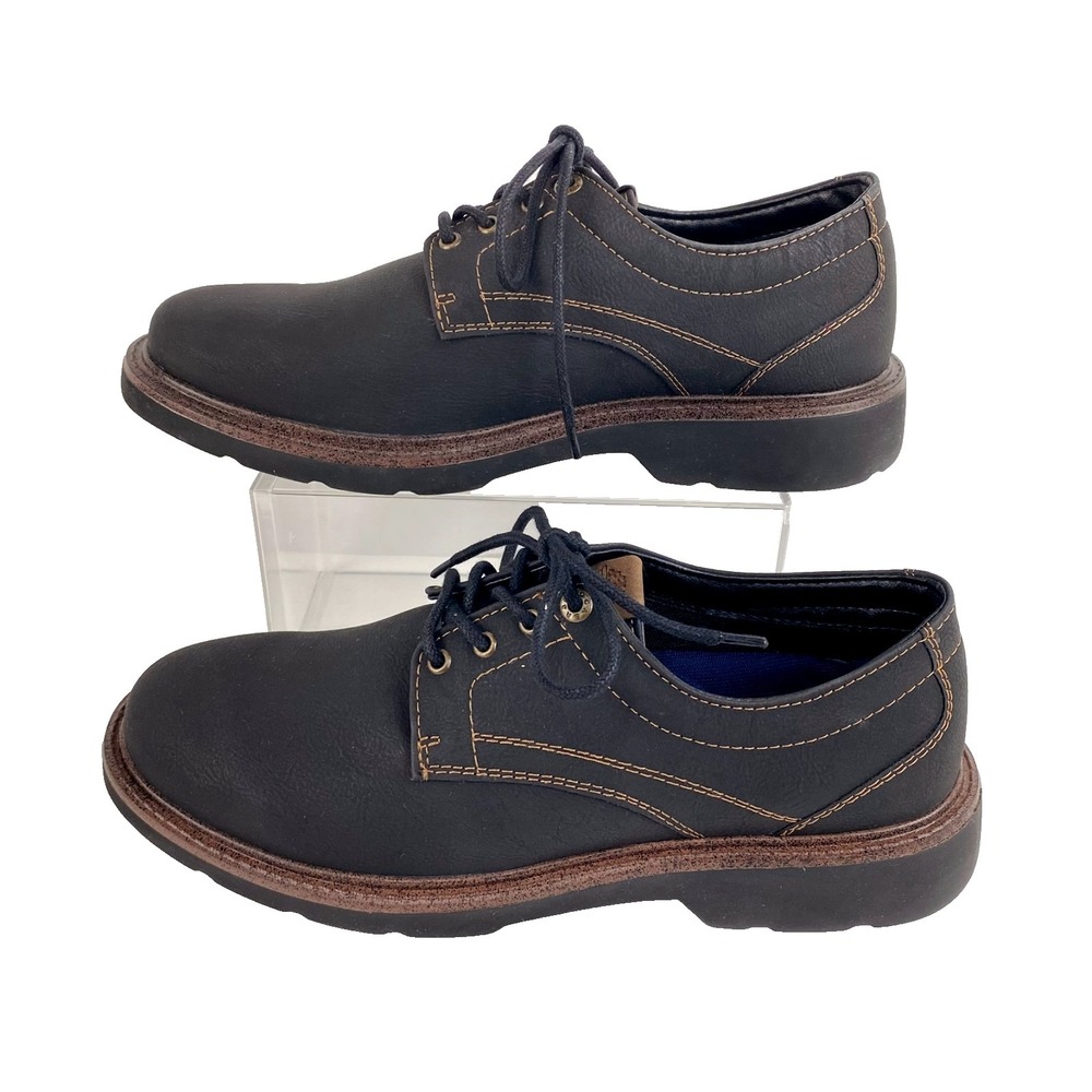 New Dockers Oxfords Men's 10 M Dark Gray / Black Lace Up Comfort Loafers Lace Up